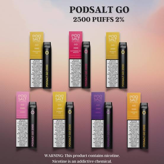 pod salt go 2500 puffs disposable vape