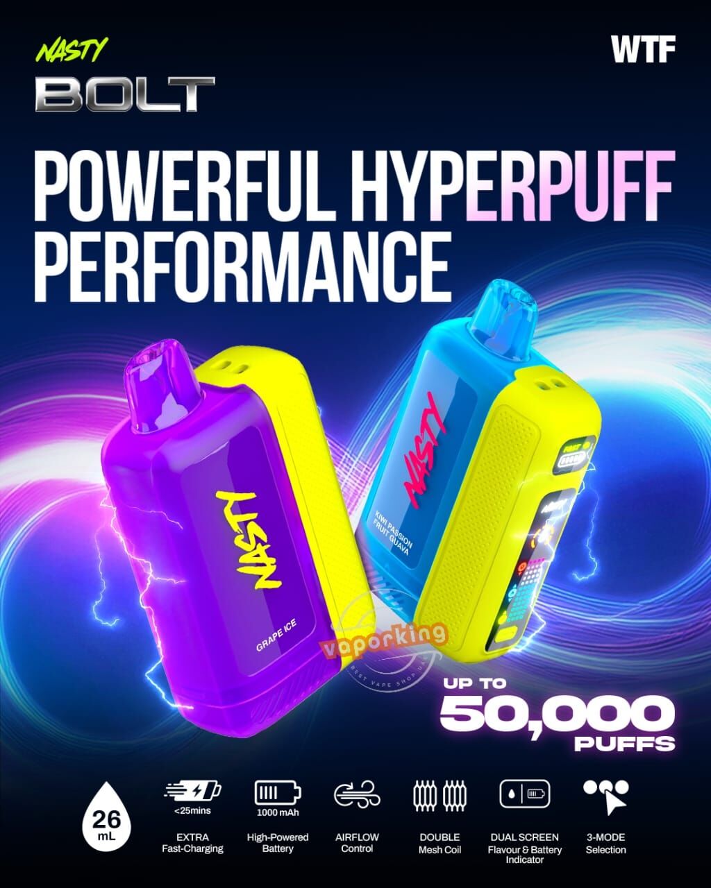 Nasty Bolt 50k Disposable Vape