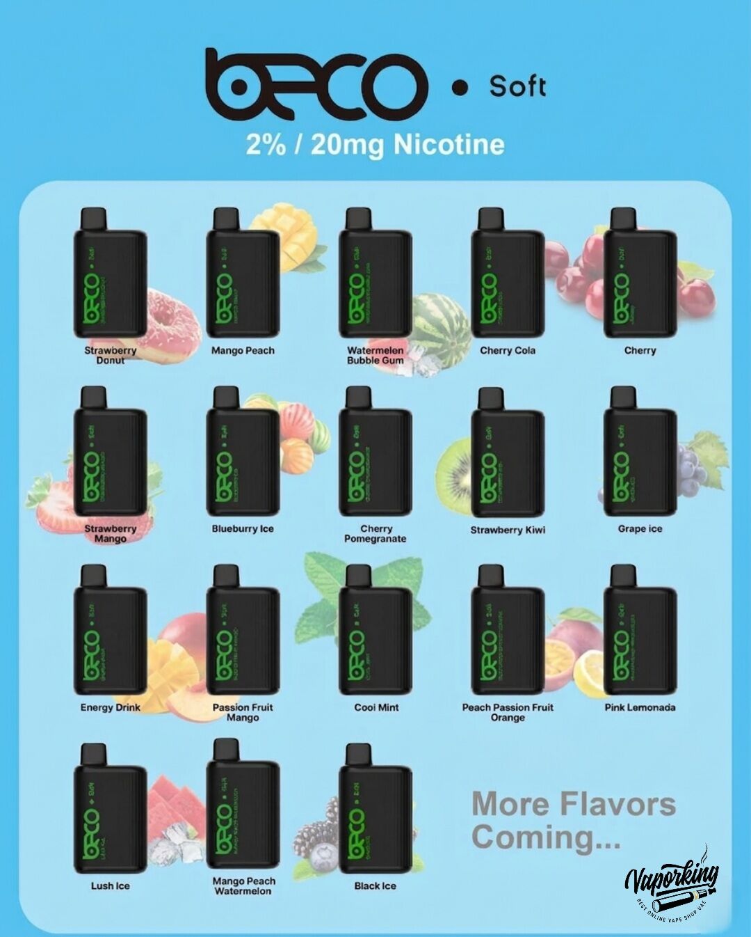 BECO Soft 6000 Puffs Disposable Vape 20mg in the UAE - Image 1