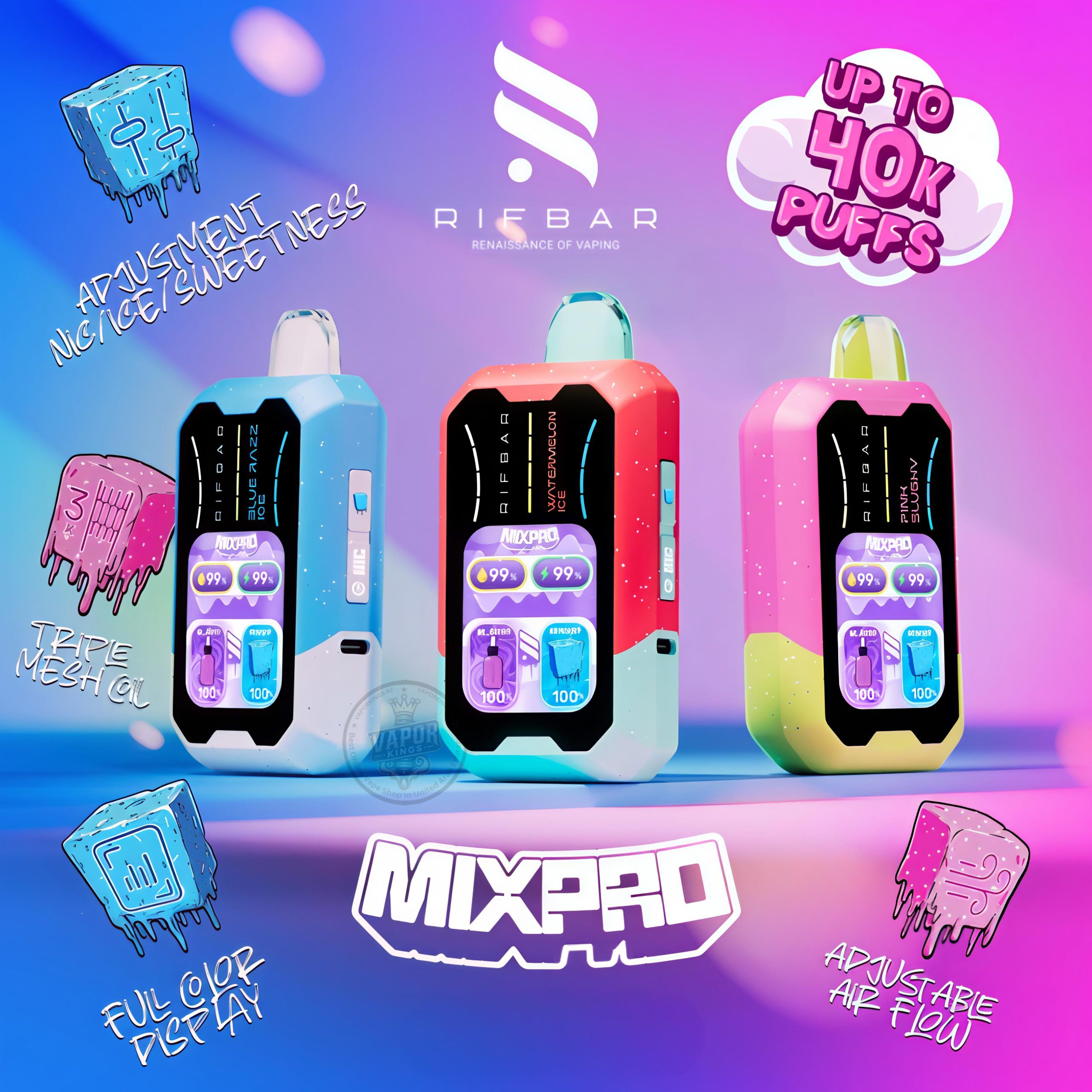 Rifbar Mixpro 40000 Puffs Disposable Vape In UAE - Image 1