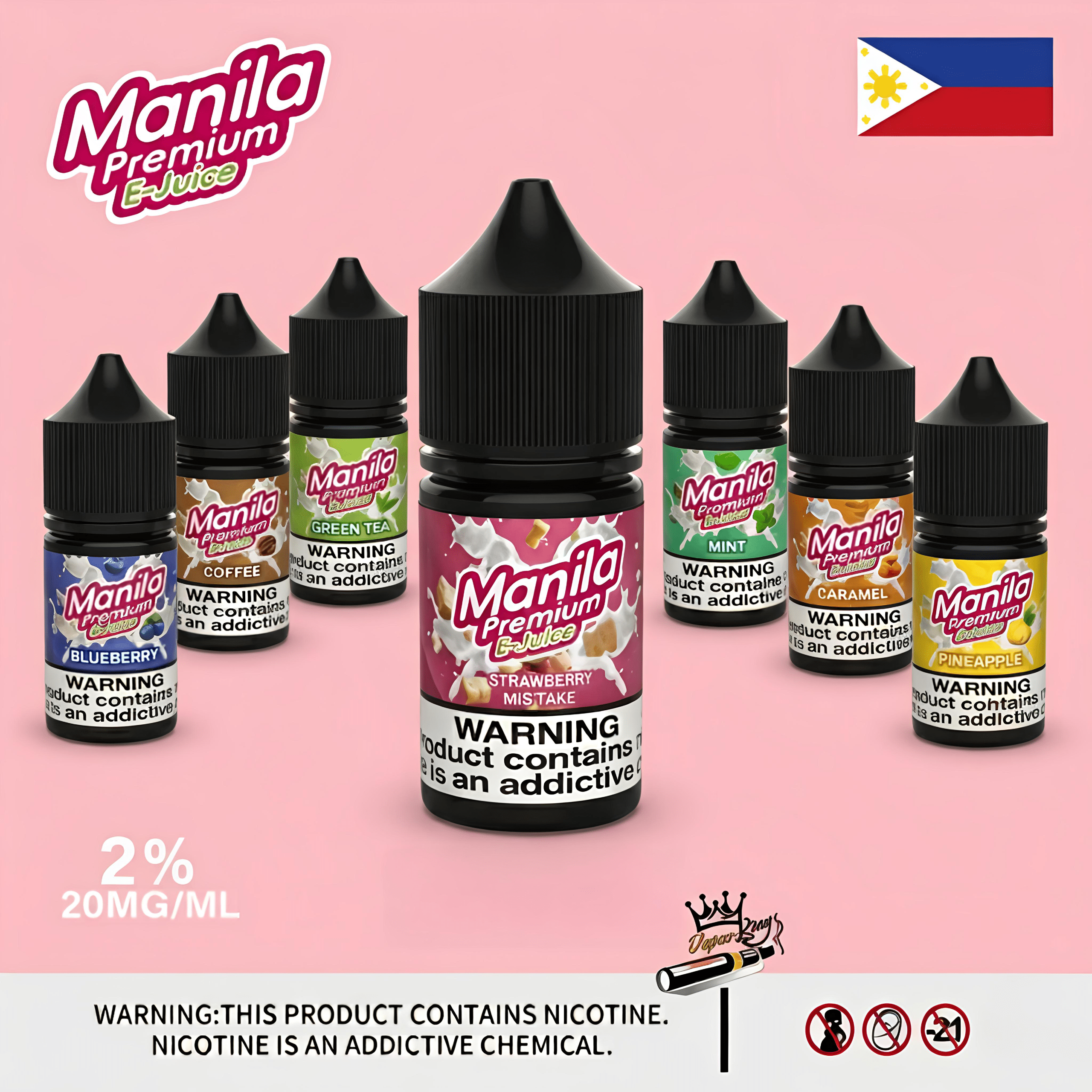 Manila Premium Salt Nic 30ml 20MG Vape Juice IN UAE - Image 1
